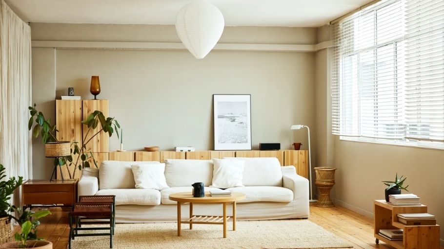 Phòng khách trong biệt thự 300m2 phong cách Bắc Âu