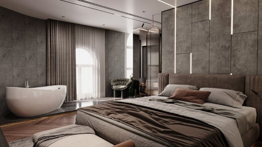 Phòng ngủ biệt thự Pháp