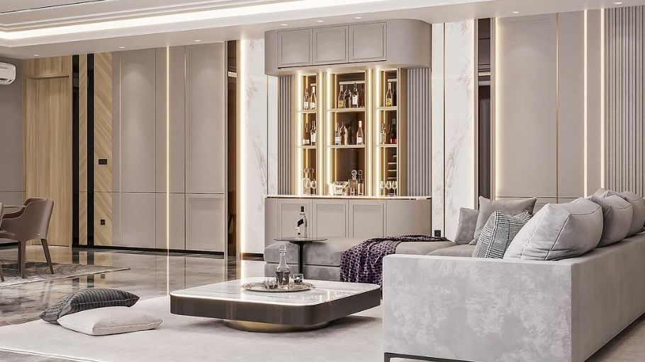 Phòng khách tinh tế tại biệt thự Chateau Phú Mỹ Hưng