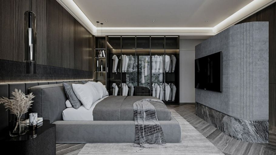 Phòng ngủ trong biệt thự LC Villa
