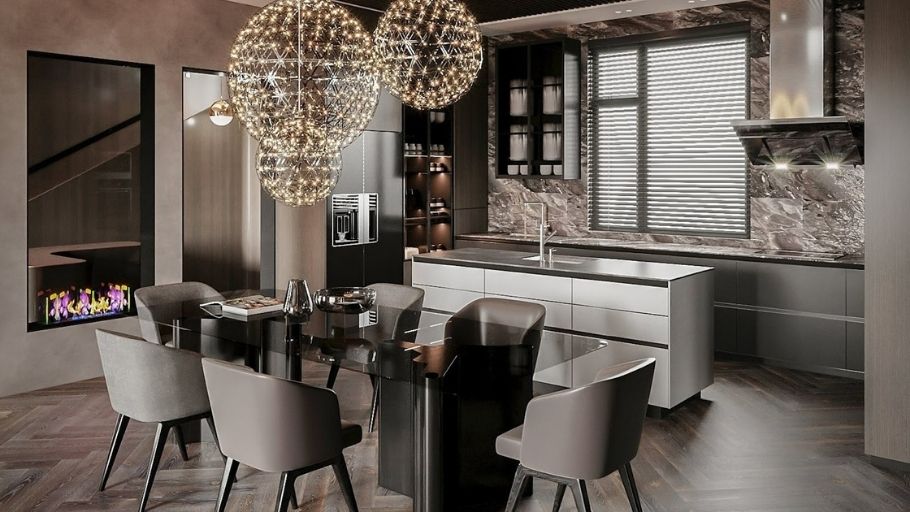 Phòng bếp - ăn trong biệt thự Haiphong Villa 01