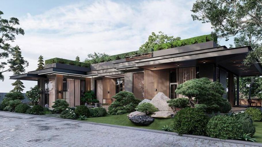 Thiết kế biệt thự 1 tầng 6 phòng ngủ