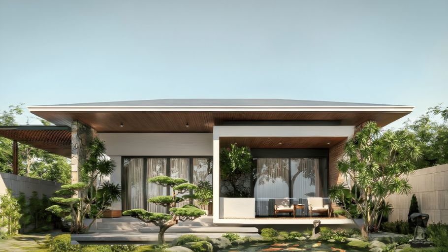Thiết kế biệt thự 1 tầng hiện đại