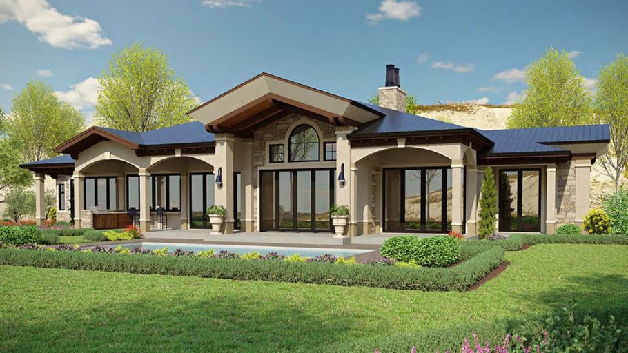 Biệt thự 1 tầng kiểu châu Âu có sân vườn