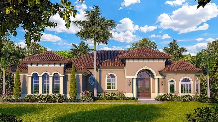 Thiết kế biệt thự 1 tầng kiểu Pháp tân cổ điển