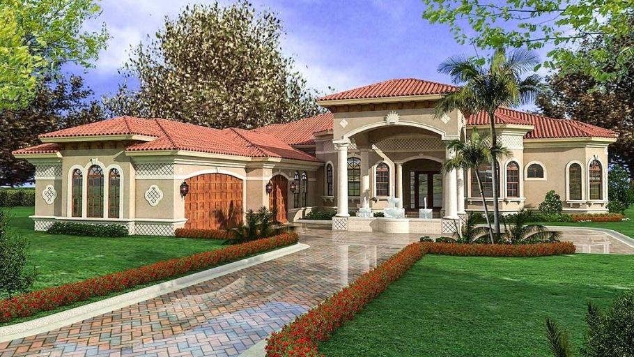Thiết kế biệt thự 1 tầng kiểu Pháp xa hoa