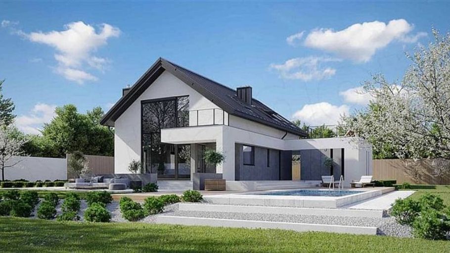 Thiết kế biệt thự 1 tầng mái Thái hiện đại