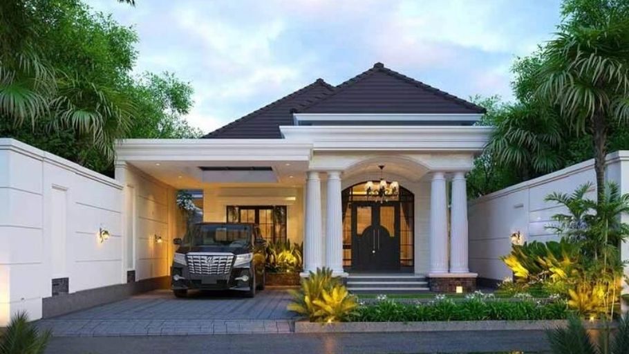 Thiết kế biệt thự 1 tầng kiểu Pháp