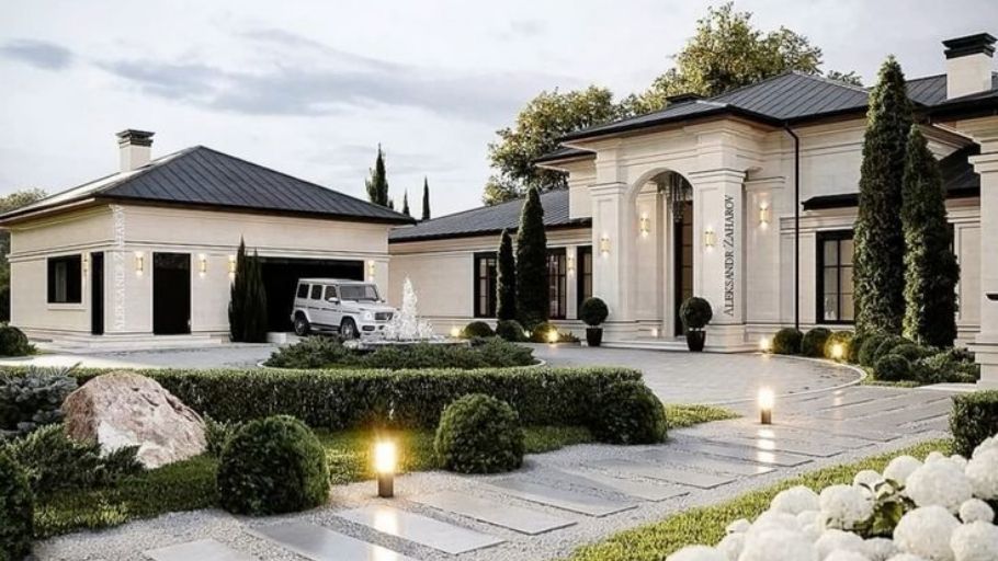 Biệt thự 1 tầng phong cách Pháp hiện đại