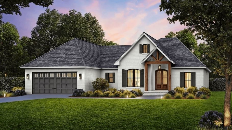 Thiết kế biệt thự 1 tầng phong cách Pháp hiện đại