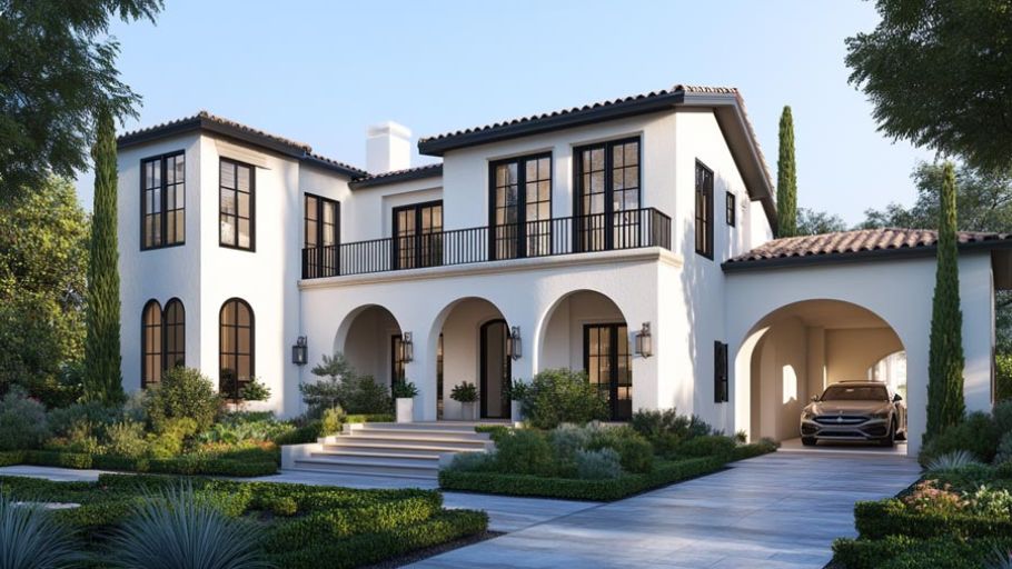 Biệt thự 2 tầng kiểu châu Âu có gara