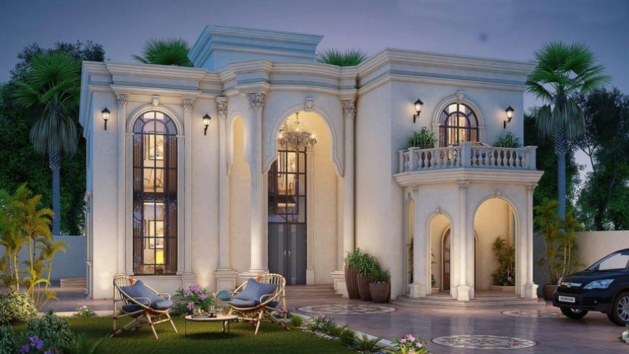 Biệt thự 2 tầng có sân vườn kiểu châu Âu