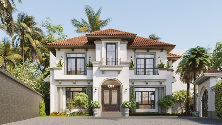 Biệt thự 2 tầng kiểu châu Âu Địa Trung Hải