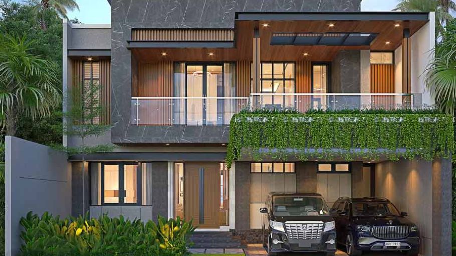 Biệt thự 2 tầng kiểu Mỹ hiện đại
