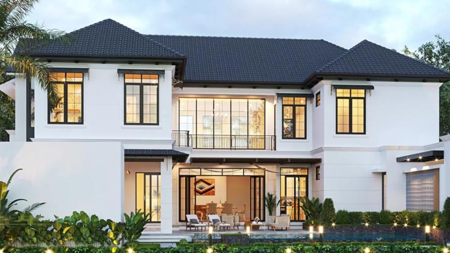 Không gian mở trong biệt thự Modern American