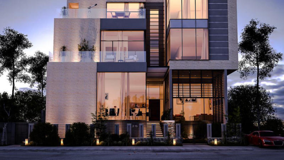 Mẫu thiết kế biệt thự 4 tầng Đương đại