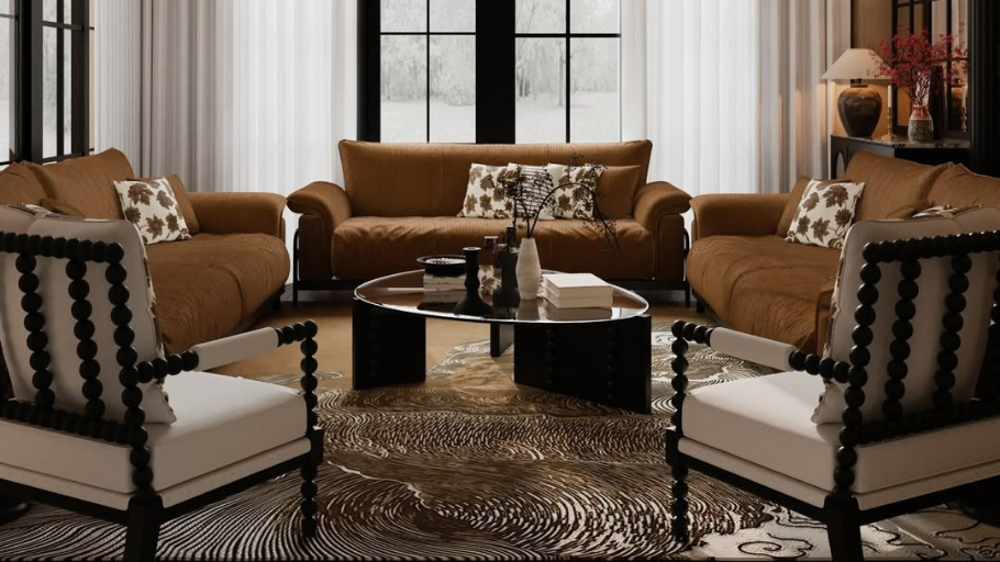 Không gian nội thất trong mẫu thiết kế biệt thự 4 tầng Modern Luxury