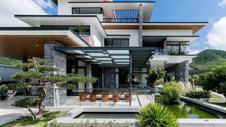 Biệt thự nhà vườn Contemporary thiết kế mở