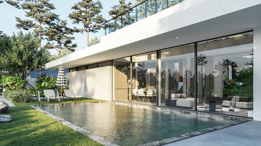 Biệt thự nhà vườn Minimalism với không gian tối giản