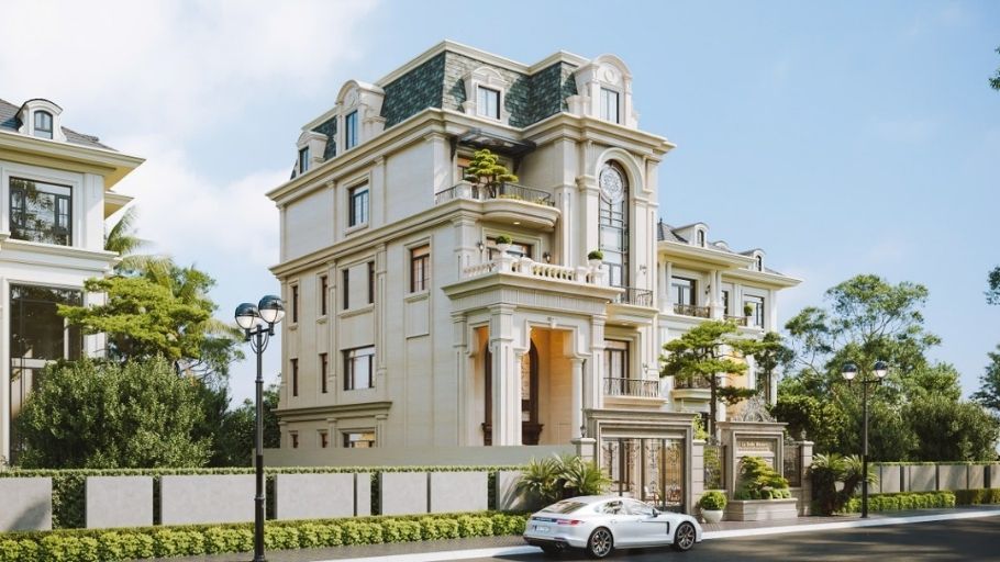 Biệt thự tân cổ điển mái Mansard