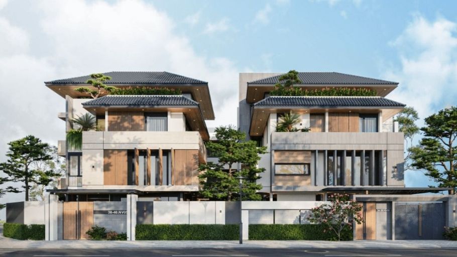 Biệt thự tân cổ điển mái mansard
