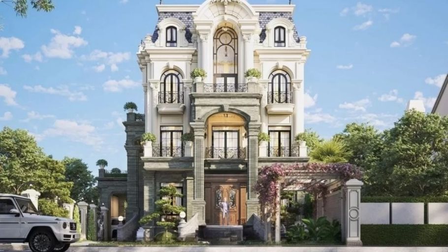 Biệt thự tân cổ điển mái Mansard