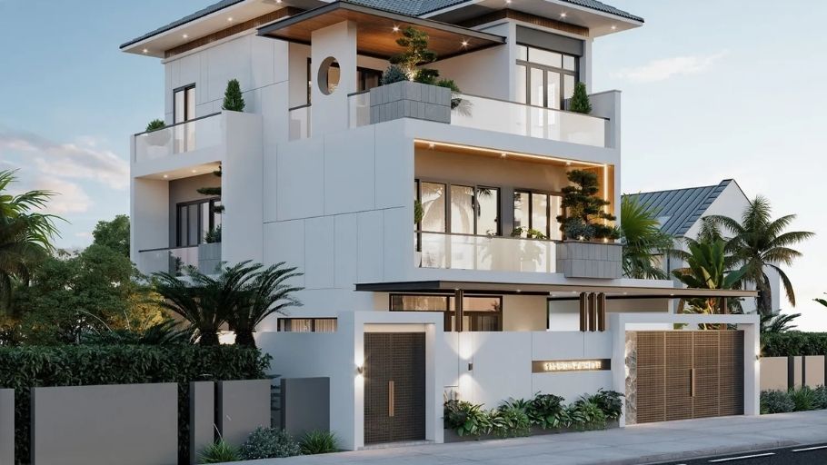 Biệt thự tân cổ điển mái Nhật sang trọng