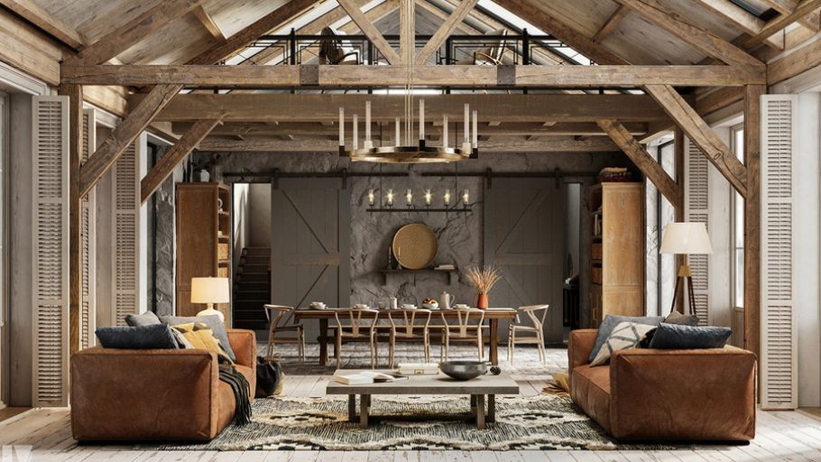 Thiết kế nội thất châu Âu với phong cách Rustic European