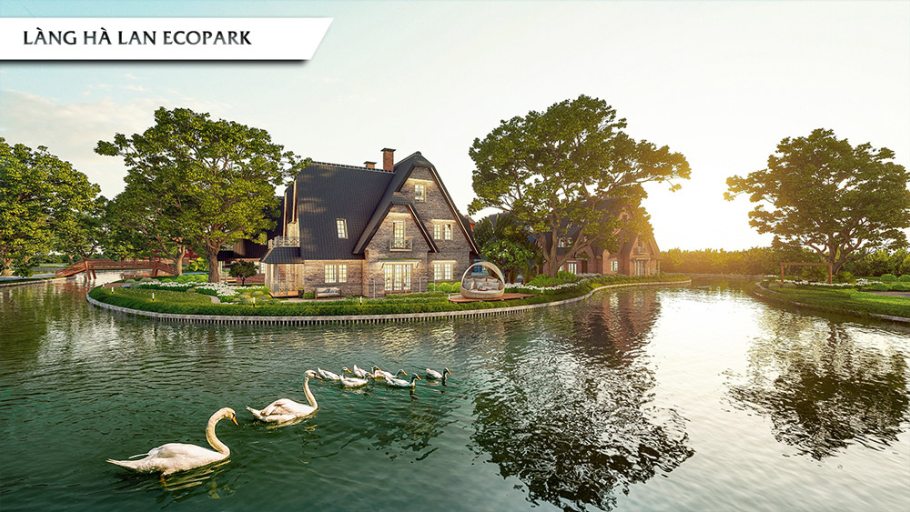 Biệt thự Ecopark với đường nét nội thất mềm mại, cân bằng với cảnh quan bên ngoài