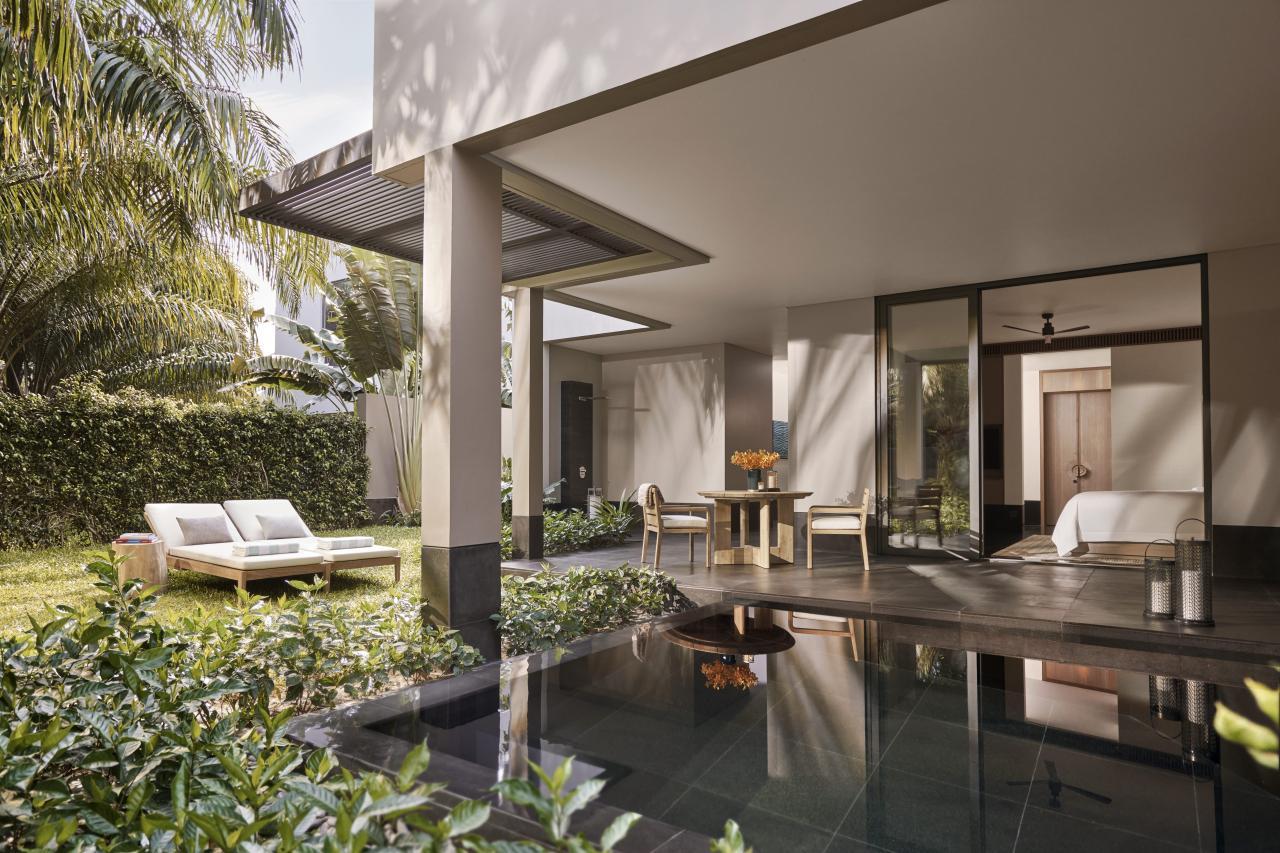 The private pool and outdoor relaxation area at Regent Phu Quoc beach villa