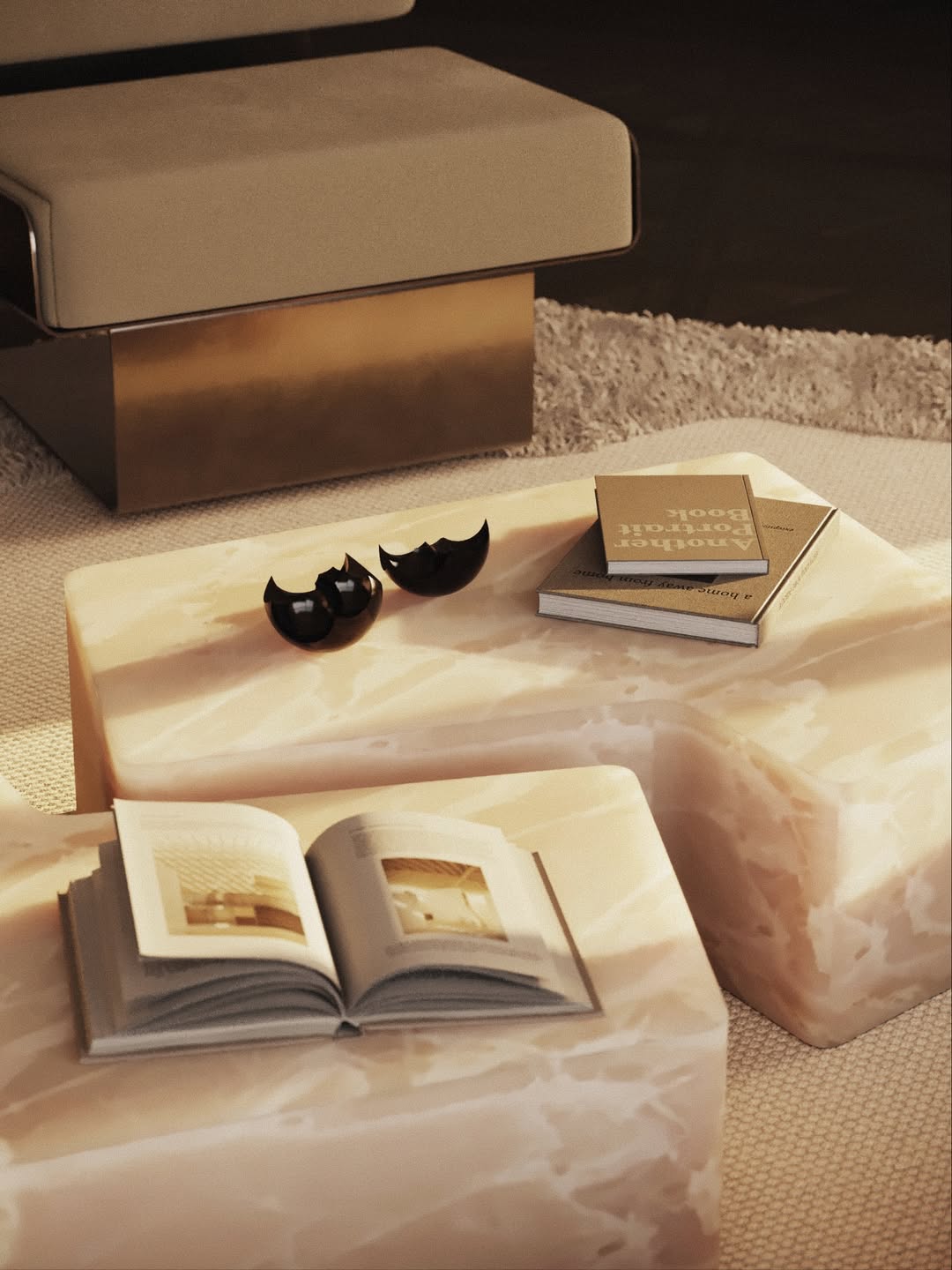 An unconventional relaxation corner with flexible blocks, inspiring creativity every day.