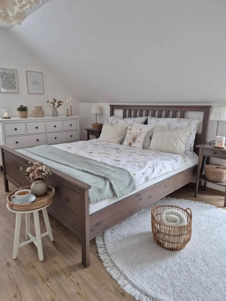 Rustic natural wood flooring combined with handwoven rugs brings a warm atmosphere to a massive villa.
