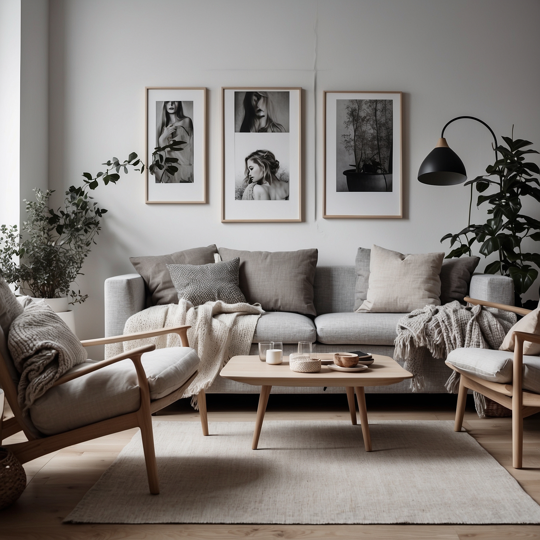 Pure white and light gray tones reflect natural light, keeping a Scandinavian space always full of vitality.