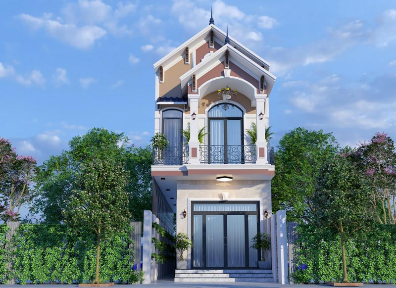 An upscale, harmonious living space in a 6m-facade townhouse villa design with sharp design lines. (Source: Internet)