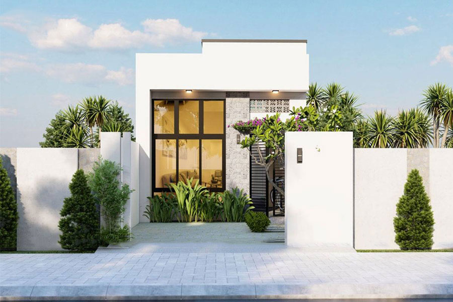A space-optimizing solution with a 5m-facade townhouse villa design in a modern, graceful style. (Source: Internet)