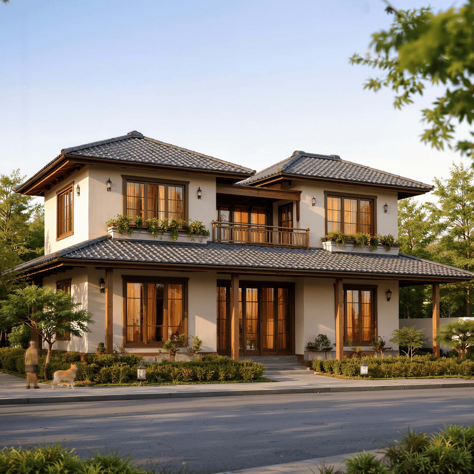 The perfect combination of traditional architecture and amenities in a 500m2 Japanese-roof garden villa. (Source: Internet)