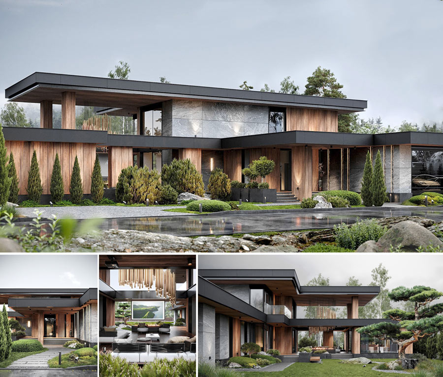 An upscale, comfortable living space in a 500m2 two-story garden villa with an airy open design. (Source: Internet)