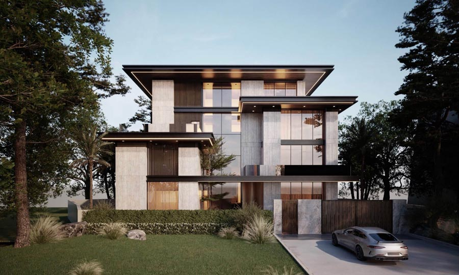 The ideal living space in a 500m2 Modern-style garden villa, where luxury blends with nature (Source: Internet)