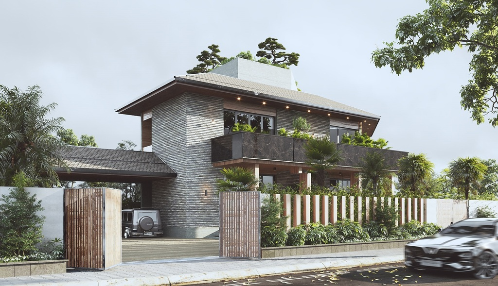 The perfect combination of luxurious architecture and landscape at an upscale 500m2 two-story garden villa. (Source: Internet)