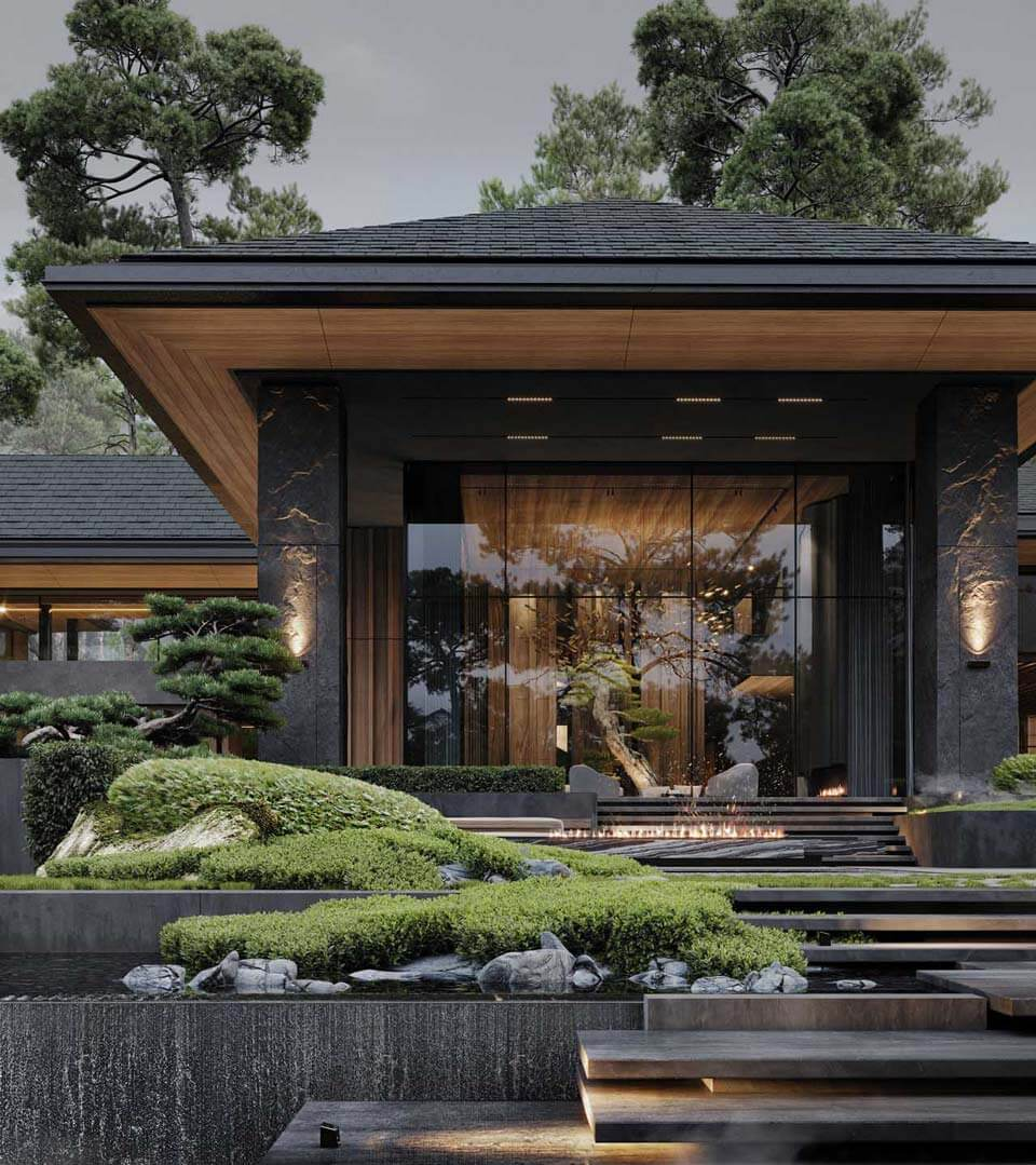 A soul-healing living experience with a luxurious 500m2 Zen-style garden villa. (Source: Internet)