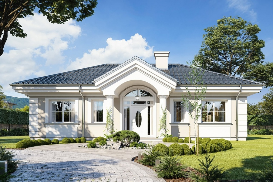 The standard, symmetrical, and captivating beauty of a luxurious 500m2 Neoclassical-style garden villa. (Source: Internet)