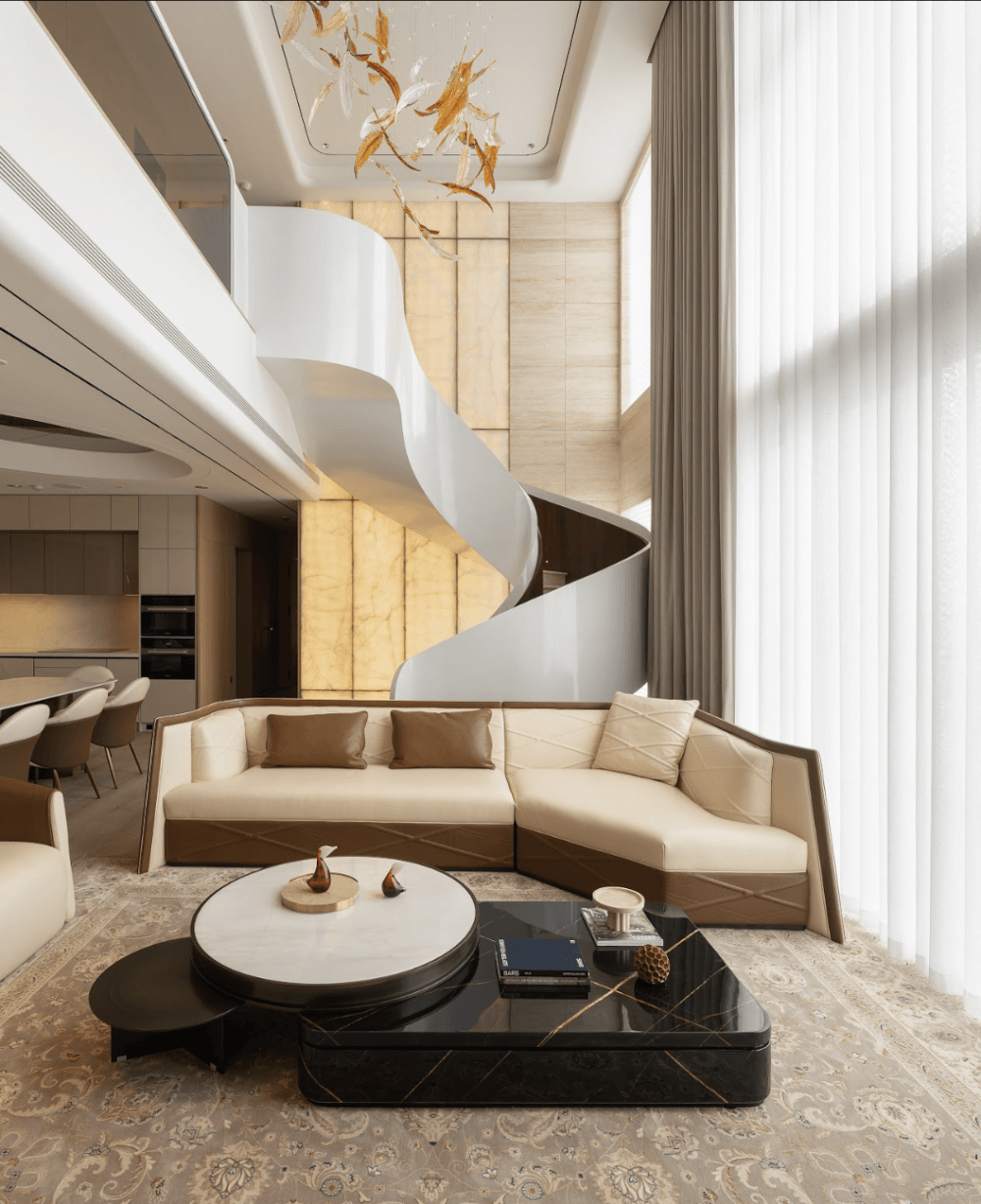 Heritage Duplex - Dự án nội thất cao cấp do SENDESIGN thiết kế và thi công, thể hiện tinh thần Modern Luxury tinh tế và cá nhân hóa.