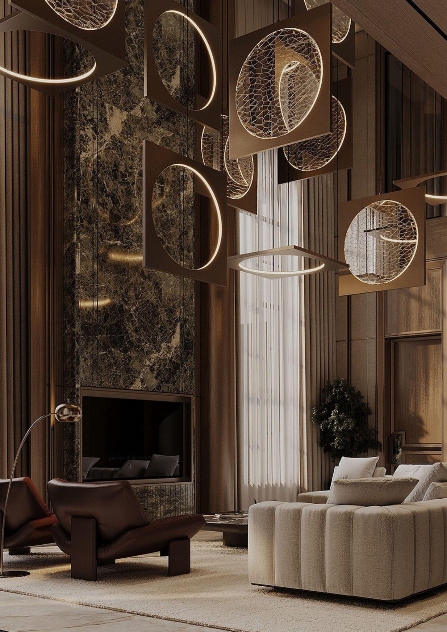 Hình khối rõ ràng và đường nét tiết chế giúp không gian Modern Luxury giữ được sự gọn gàng, cân đối (Nguồn hình ảnh: Internet)
