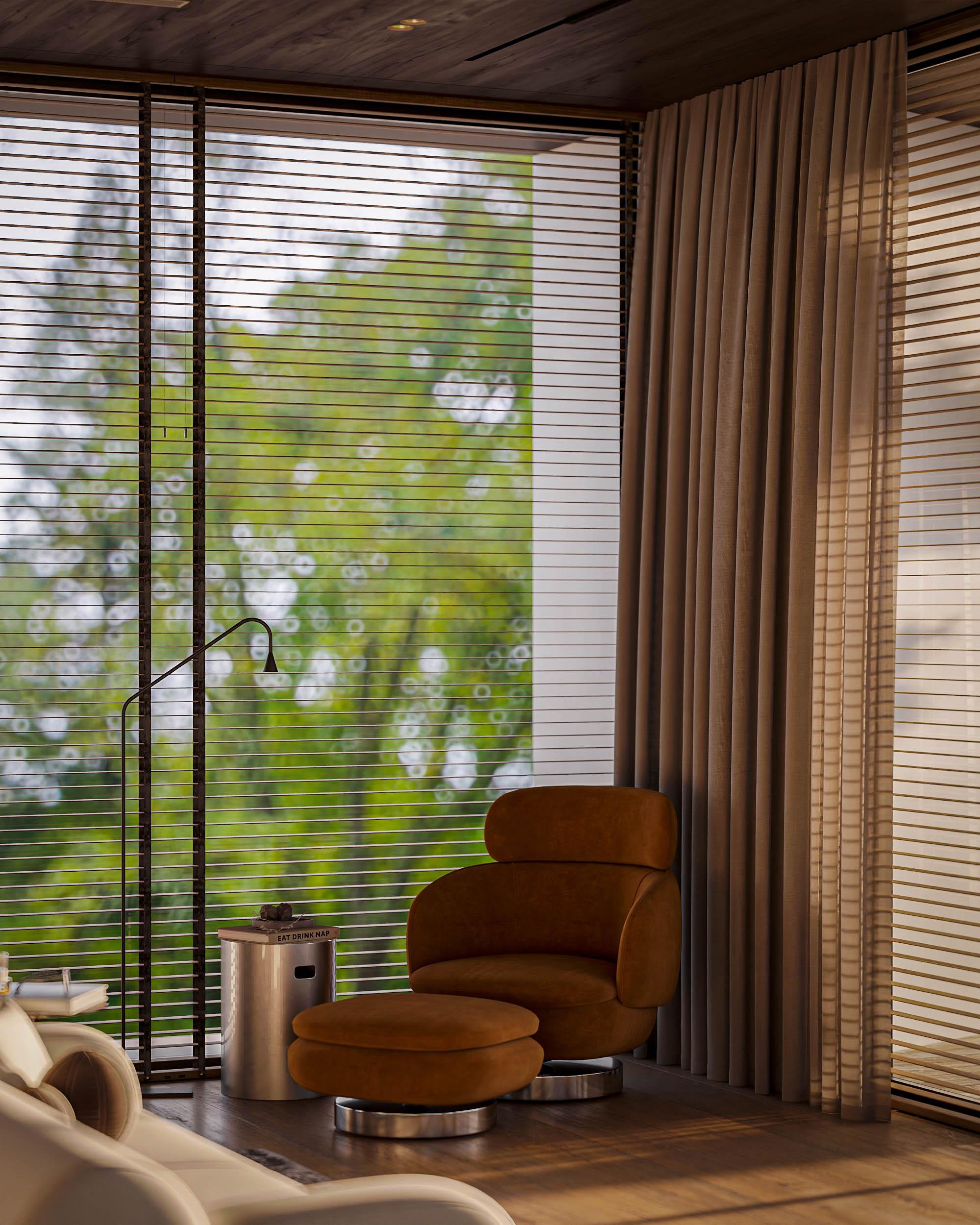 Góc thư giãn tinh tế tại phòng ngủ biệt thự Lakeside Residences mở ra cõi an yên, giúp gia chủ thả lỏng tâm trí.