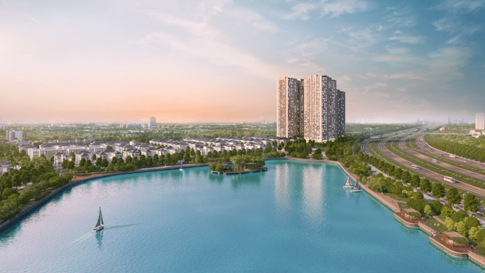 Cảnh quan hồ điều hòa và những dải công viên rợp bóng mát là chất liệu quý giá để khơi nguồn cảm hứng thiết kế. (Nguồn ảnh: Internet)