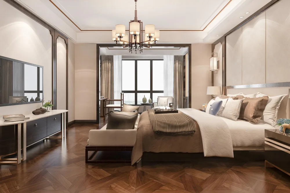Contemporary mang đến không gian phòng ngủ hiện đại, gọn gàng, linh hoạt và phù hợp với biệt thự nhiều mặt thoáng (Nguồn hình: Internet)