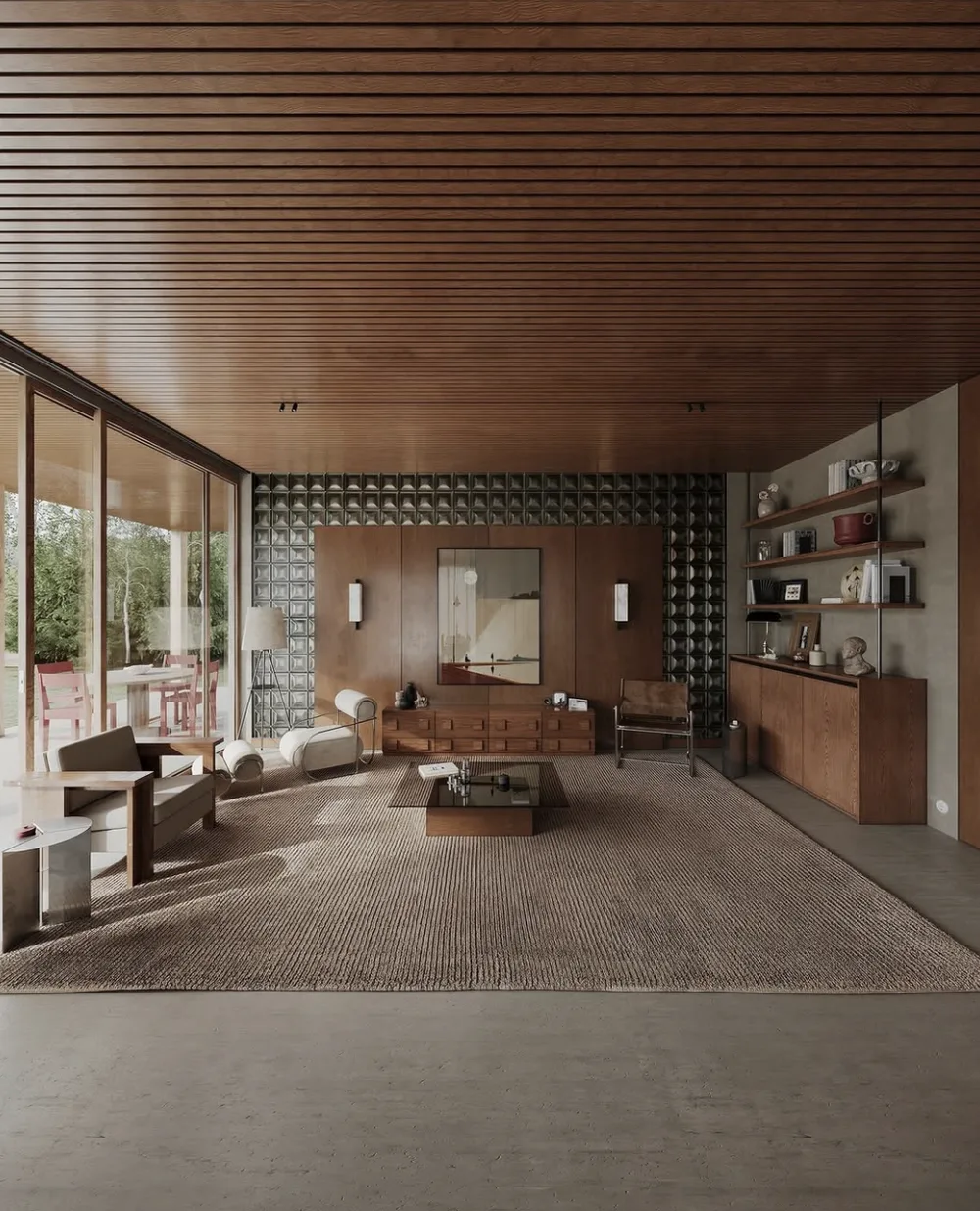 Không gian Contemporary trong biệt thự nhà phố nổi bật với bố cục mở và vật liệu hoàn thiện cao cấp.