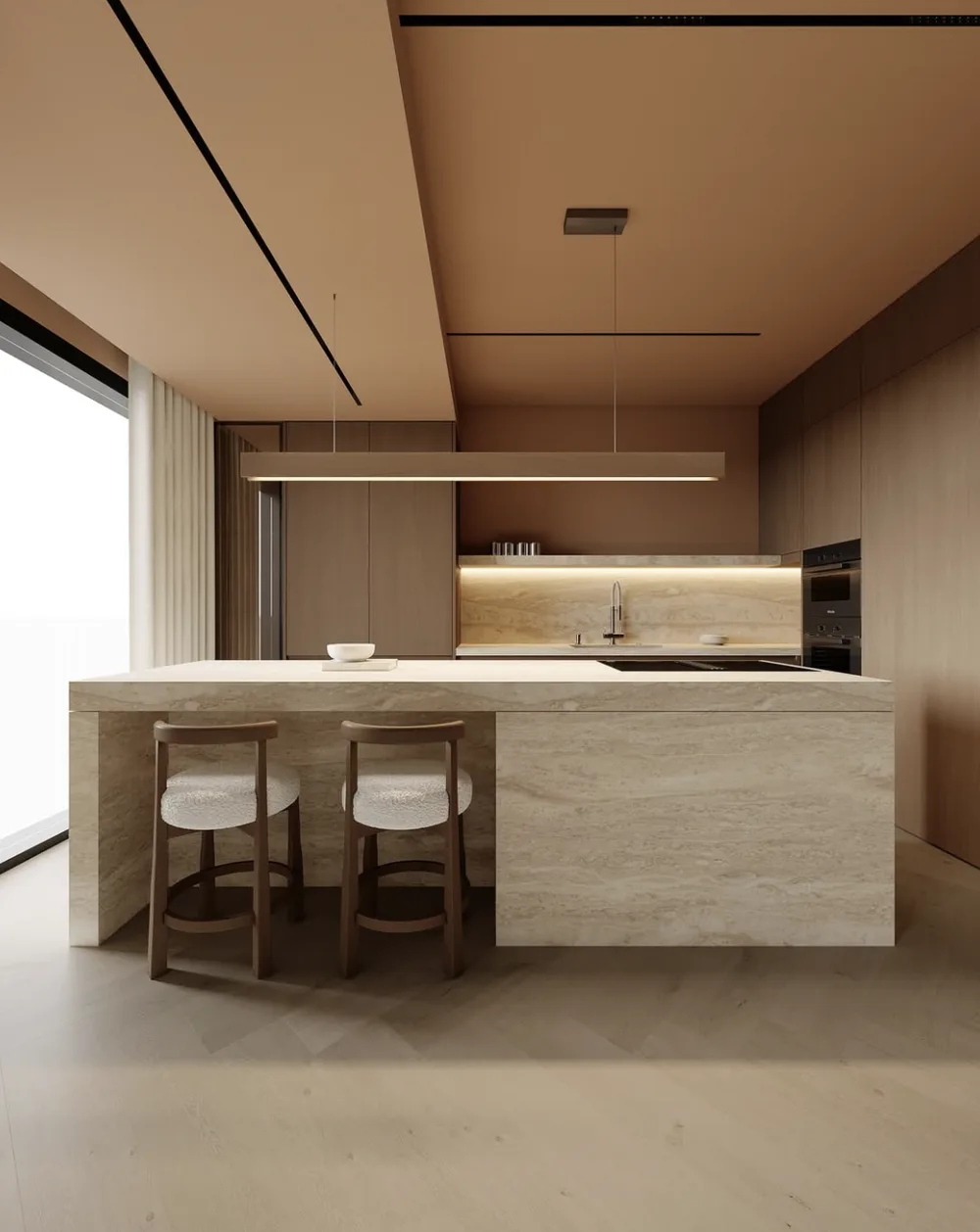 Mẫu biệt thự Minimalism gây ấn tượng bởi mặt tiền tối giản, vật liệu tinh tế và cách xử lý ánh sáng tự nhiên