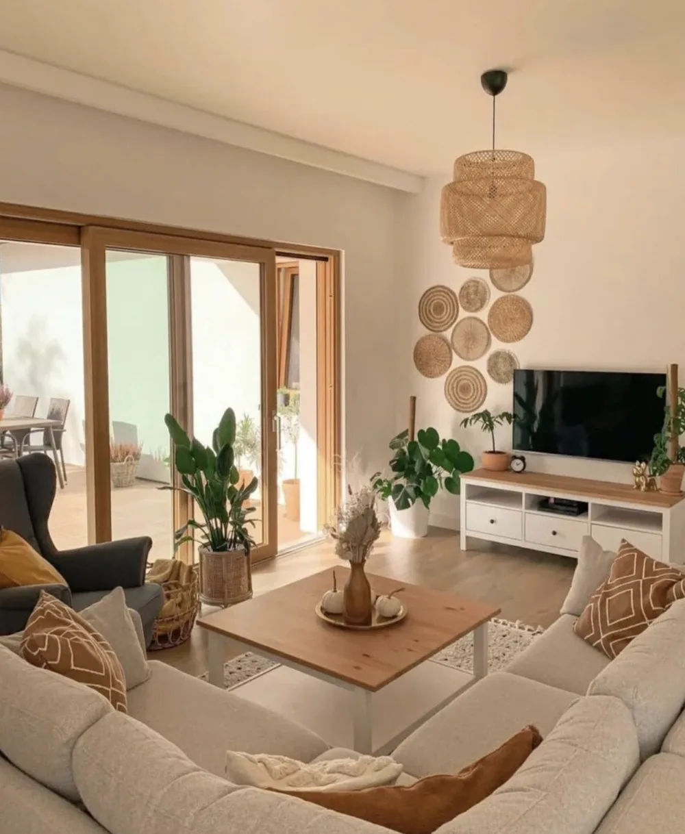 Phòng khách Scandinavian kết hợp bố cục thoáng, nội thất tối giản và vật liệu tự nhiên tạo cảm giác ấm áp (Nguồn hình: Internet)